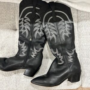 Dolce Vita Black Leather Heeled Boots